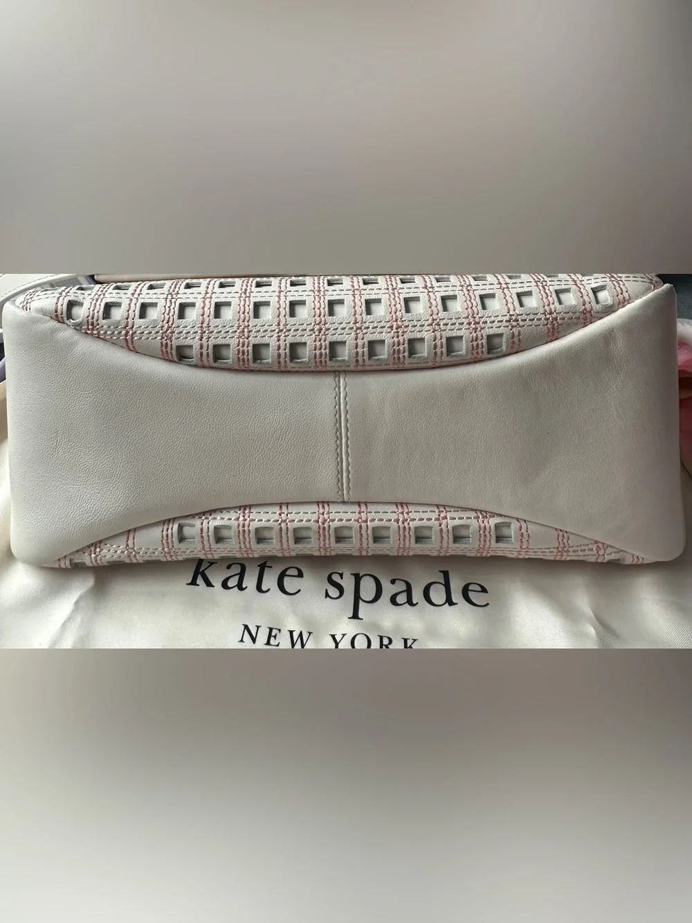 Kate Spade Grace Perforated Convertible Shoulder Bag With Dust Bag and Scarf.